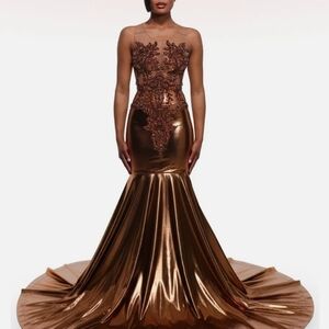Glamorous Metalluc Bronze (Copper) Prom/Evening Dress